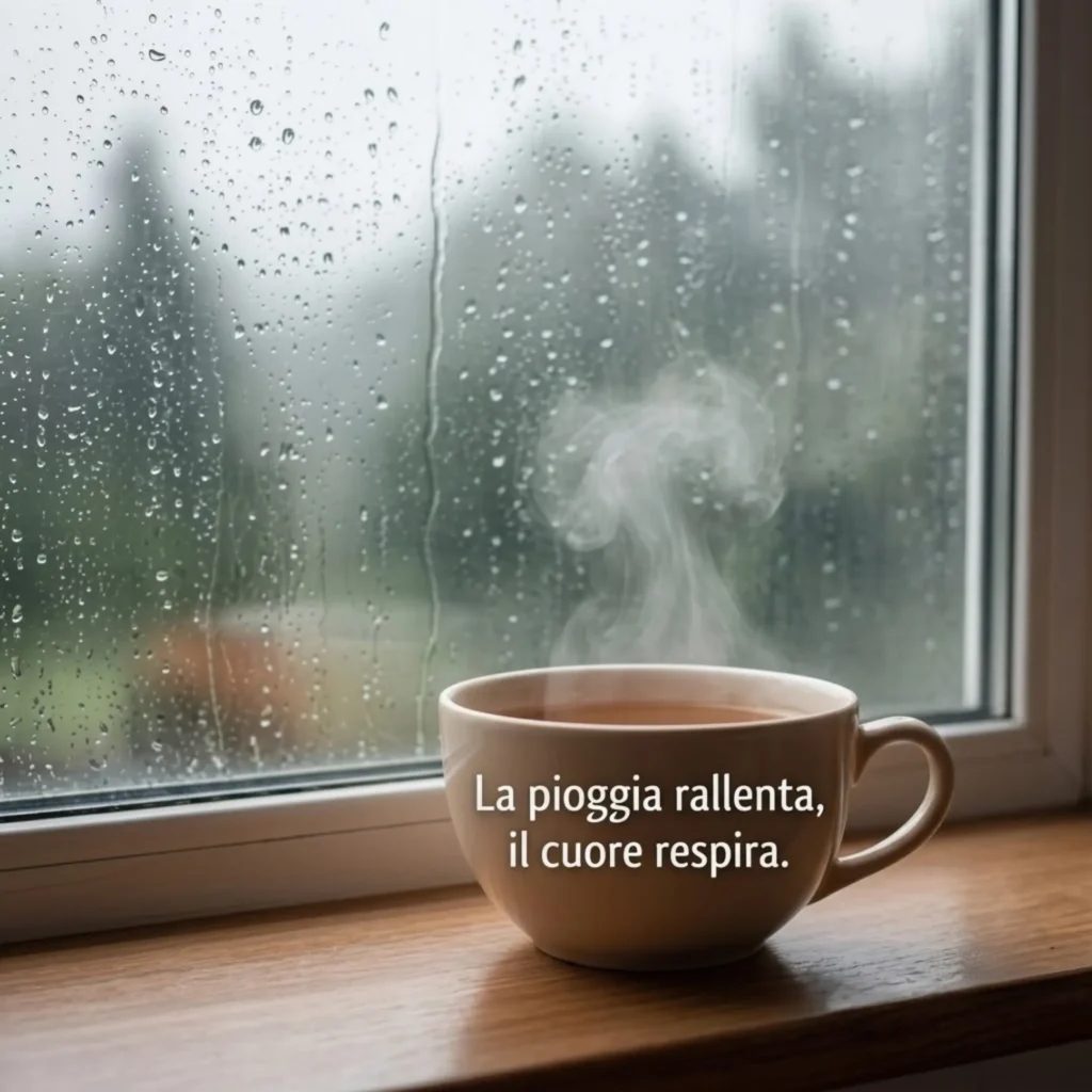 La pioggia rallenta, il cuore respira